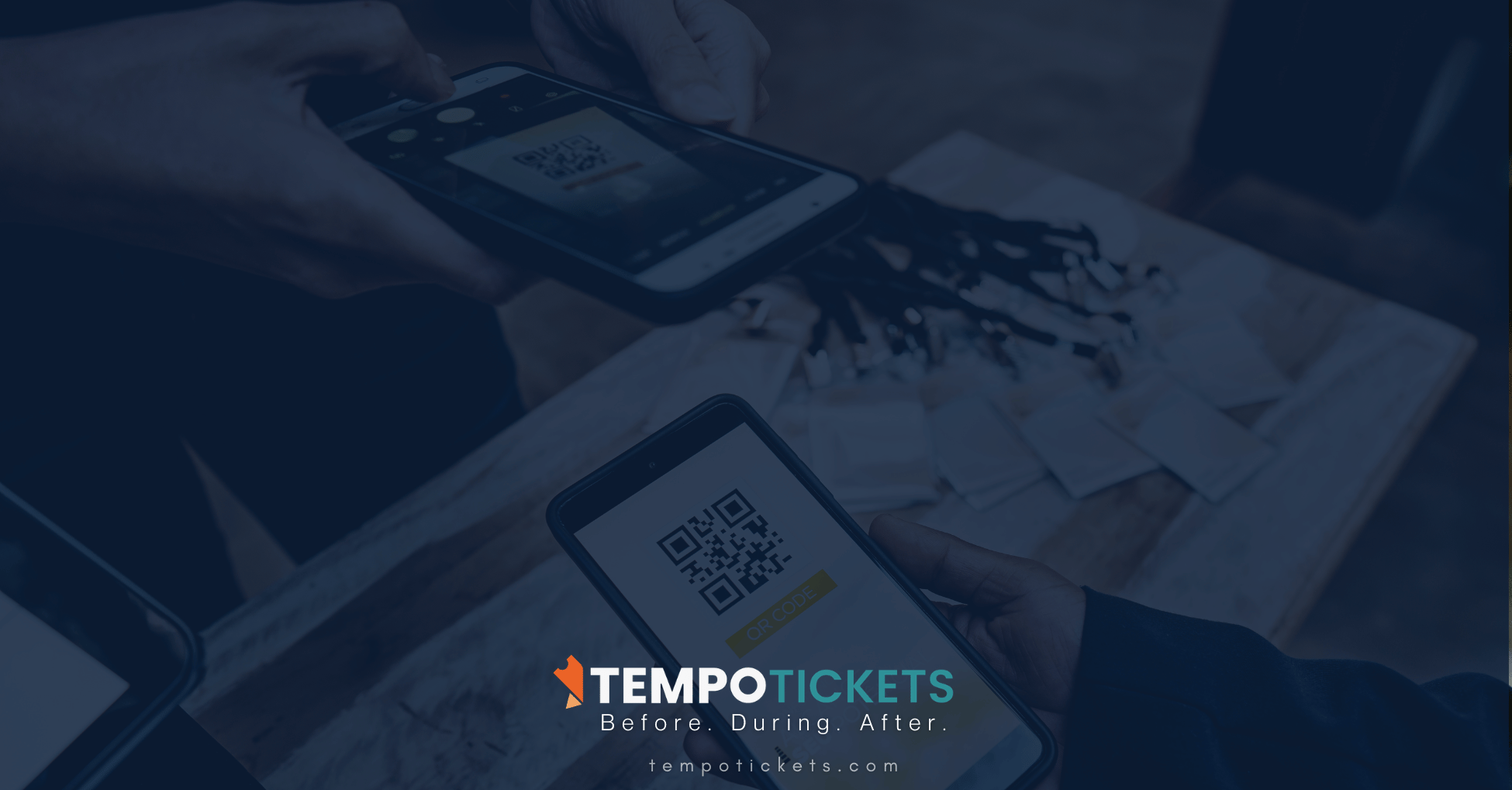 Event check-in using mobile QR code tickets with Tempo Tickets online ticketing support.